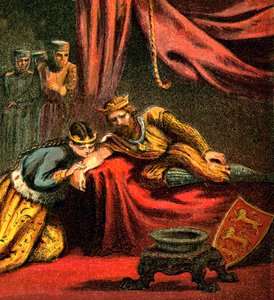 Edward van Woodstock, prins van Wales, met zijn vrouw, Joan, prinses van Wales, ca. 1850 door Unbekannt