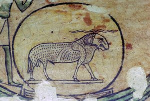 Egyptische schildering van Amon als een Ram