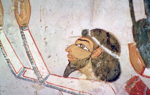 Egyptische muurschildering van een semitische gezant door Unbekannt