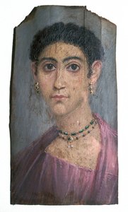 Egyptisch wasportret van een dame, 2e eeuw door Unbekannt