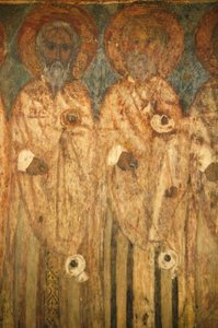 El-Moallaqah kerk fresco, Caïro, Egypte