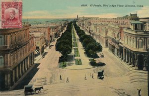 El Prado, vogelperspectief, Havana, Cuba, 1911 door Unbekannt