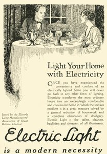 Elektrisch licht is een moderne noodzaak, 1920