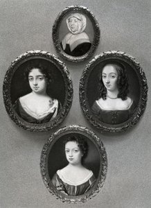 Elizabeth Cromwell, moeder van Oliver Cromwell, en zijn dochters, Mary, Elizabeth en Bridget, 1899