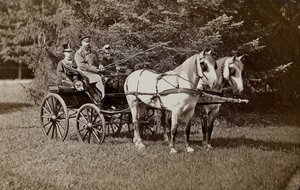 Keizer Alexander III en keizerin Maria Fjodorovna in een koets