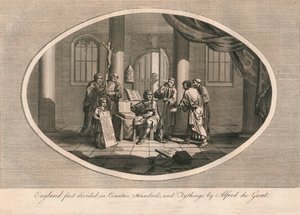 Engeland voor het eerst verdeeld in graafschappen, honderden en tythings door Alfred de Grote, c880s 1793 door Unbekannt