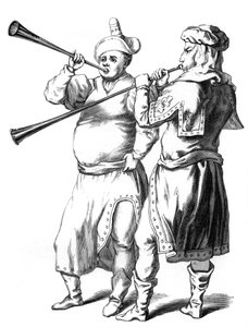 Engelse trompetters, 1375, 1849 door Unbekannt