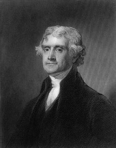 Gravure van Thomas Jefferson