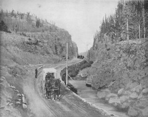 Ingang van Yellowstone Park, ca. 1897 door Unbekannt
