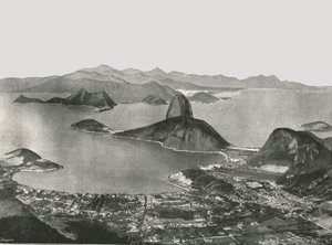 Ingang van de Baai vanaf de top van Corcovado, Rio de Janeiro, Brazilië, 1895 door Unbekannt