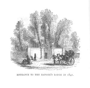 Ingang van de Rangers Lodge in 1841, ca. 1870