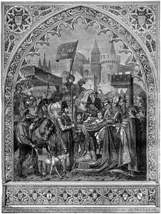 Intocht van Lodewijk XI van Frankrijk in Troyes, 1462 1882-1884 door Unbekannt