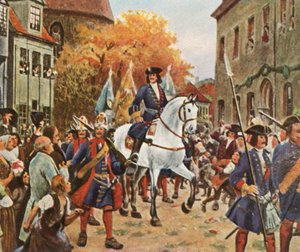 Intocht van Prins Leopold I in Dessau na de Spaanse Successieoorlog