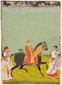 Ruiterstandbeeld van Raj Singh II, zoon van Pratap Singh, r. 1752-55, ca. 1760 door Unbekannt
