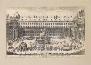 Ruiterballet op de binnenplaats van de Weense Hofburg, 1667