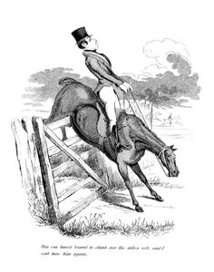 Paardenkarikatuur, 19e eeuw door Unbekannt