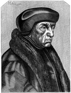Erasmus 1469-1536, Nederlandse humanist en theoloog, 16e eeuw, 1849 door Unbekannt