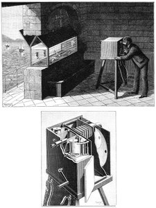 Etienne Jules Marey 1830-1903, met filmcamera, 1903 door Unbekannt