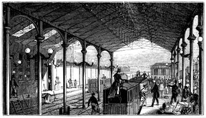 Euston Station, Londens eindpunt van de London and Birmingham Railway
