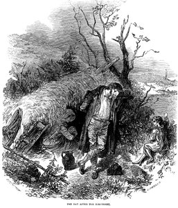 Uitgezette Ierse boerenfamilie, 1848 door Unbekannt