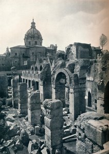 Opgravingen van het Forum van Julius Caesar in Rome, ca. 1932 door Unbekannt