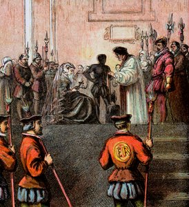 Executie van Mary, Queen of Scots, 1587, ca. 1850 door Unbekannt
