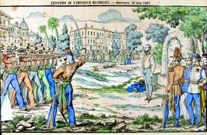 De executie van Maximiliaan, keizer van Mexico, 19 juni 1867