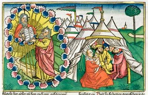 Exodus 20:1-5: Mozes ontvangt de Tien Geboden door Unbekannt