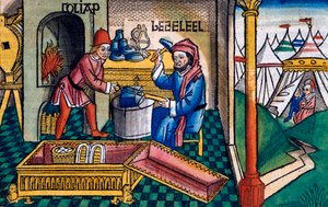 Exodus 31:2-8: Bezalel en Aholiab maken de Ark van het Verbond door Unbekannt