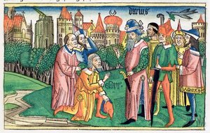 Ezra 6:16: de Tempel van Jeruzalem wordt ingewijd door Koning Darius door Unbekannt