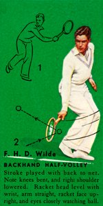 F. H. D. Wilde - Backhand Half-Volley, ca. 1935