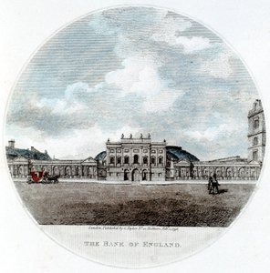 Façade van de Bank of England, Threadneedle Street, Londen, 1796