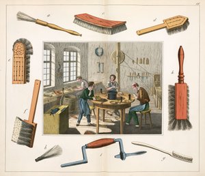 Fabricage, De borstelmaker door Unbekannt