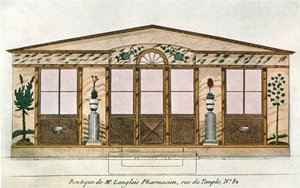 Gevelschildering van Langlois Apotheek, Parijs, Frankrijk, 1928 door Unbekannt