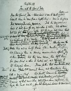 Facsimile pagina van MS voor The Country House, door John Galsworthy, 1907 door Unbekannt