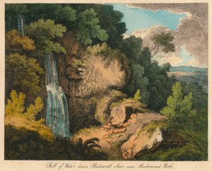 Waterval bij Hudswell Scar, nabij Richmond, York, 19e eeuw door Unbekannt