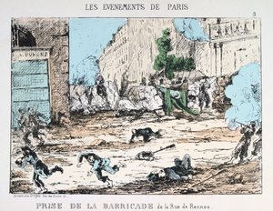 Val van de Parijse Commune, 1871 door Unbekannt