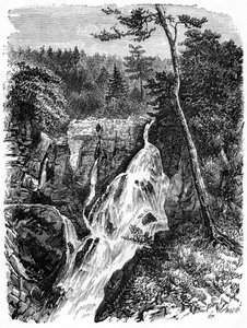 Watervallen van Sainte Anne, onder Quebec, 19e eeuw