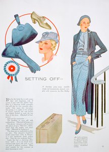 Mode-illustratie, 1935 door Unbekannt
