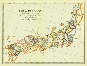 Feodale Kaart van Japan tussen 1573-83, 1903