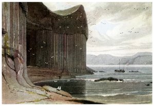 Fingals Grot, Staffa, Buiten-Hebriden, Schotland. 1814 1956