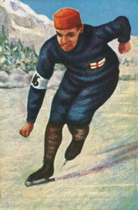 Finse schaatser Clas Thunberg, 1928