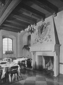 Open haard in de zuidoostelijke eetkamer, het Fraternity Clubs-gebouw, New York City, 1924 door Unbekannt