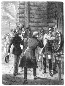 Eerste Chappe telegraafbericht uit Sint-Petersburg, begin 19e eeuw, ca. 1870 door Unbekannt