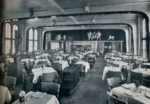 Eerste Klasse Eetzaal aan boord van Victoria, 1931
