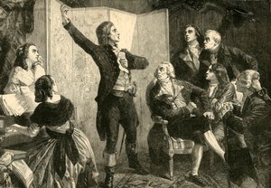 Eerste Zang van de Marseillaise door Rouget De Lisle, 1792, 1890