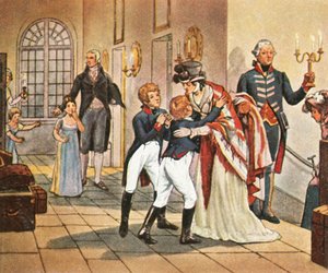 Eerste ontmoeting van koningin Louise en haar kinderen na de Slag bij Jena, 18 oktober 1806 door Unbekannt