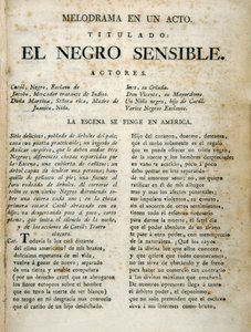 Eerste pagina van "El negro sensible"