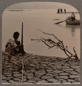 Vissers bij de Dode Zee: scheuren aan de kust, ca. 1900 door Unbekannt