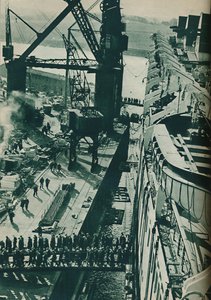 Uitrustingsbassin van de scheepswerf van John Brown and Company in Clydebank